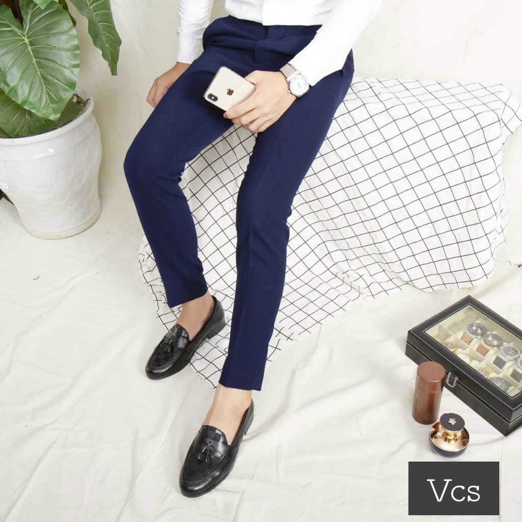 Quần âu nam, quần tây nam Hàn Quốc co dãn vải chống nhăn không bai, xù (45-75kg)