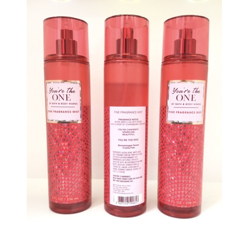 🌹🍓🍁Xịt thơm YOU'RE THE ONE Body mist Bath Body Works 236ml | Thế Giới Skin Care