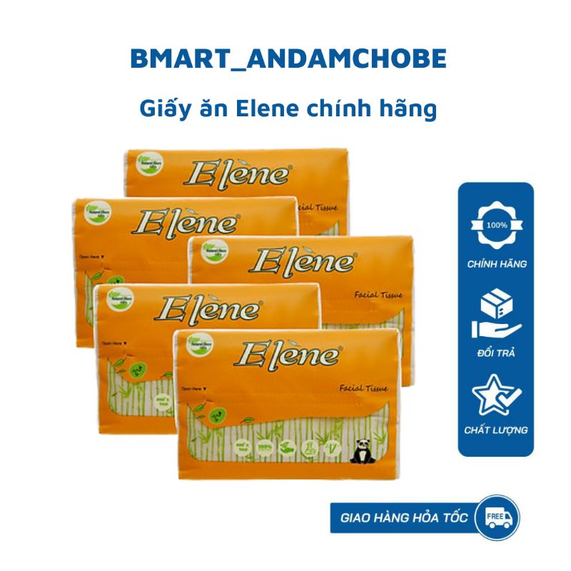 Thùng 30 gói giấy ăn Elene lụa tre hàng công ty