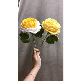 Hoa len handmade-Hoa hồng len