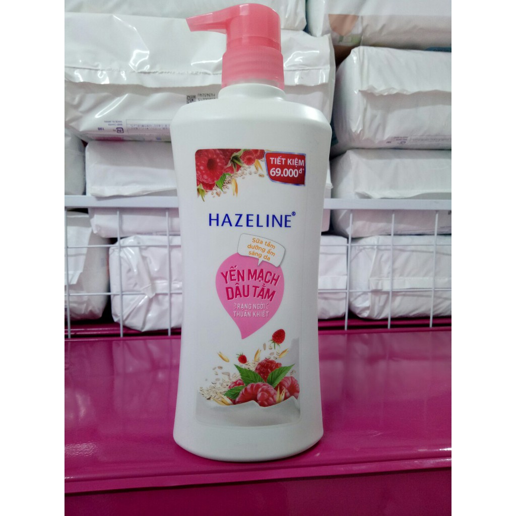 [TẶNG KHĂN] Sữa tắm Hazeline chai vòi 670g