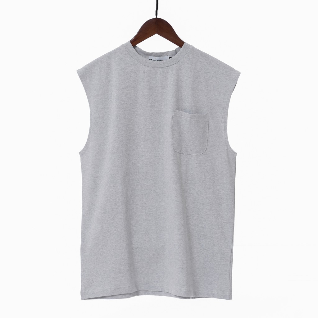 Áo thun TANKTOP TRƠN CÓ TÚI Unisex N7 Basic Tee mùa hè phông trơn nam nữ oversize form rộng phong cách Hàn Quốc