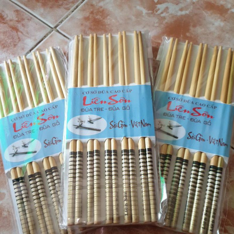 10 đôi đũa gỗ tre Liên Sơn