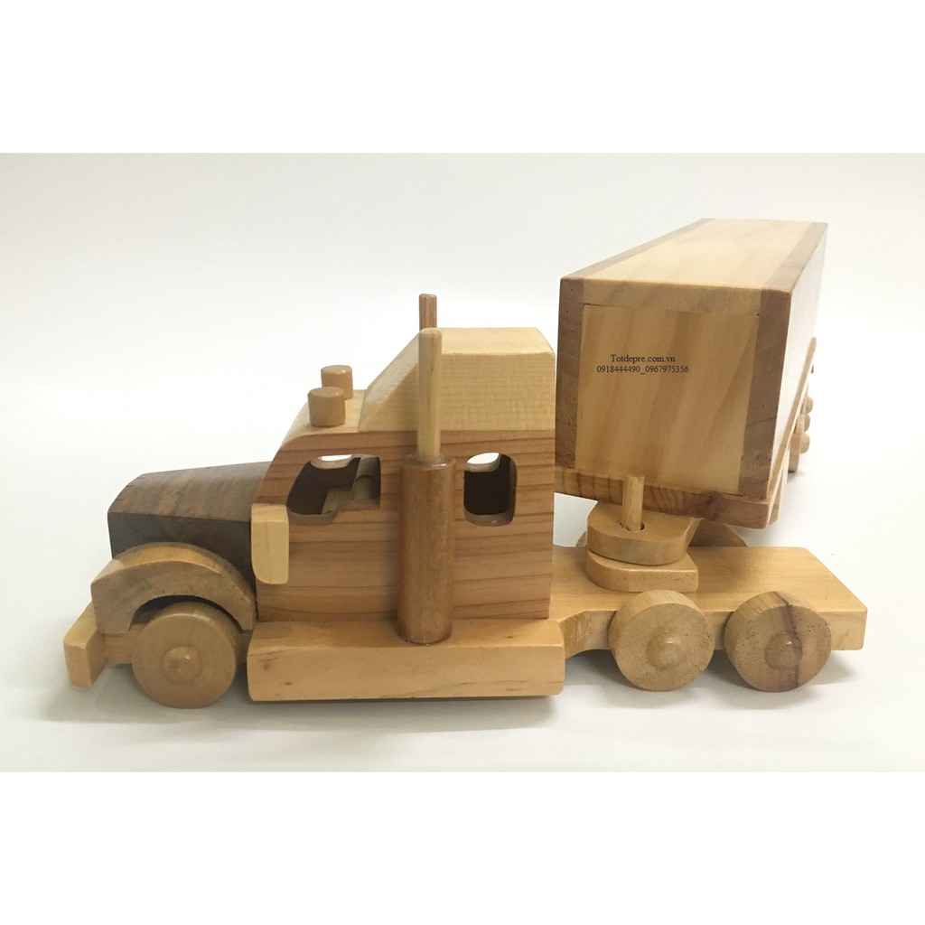 Mô hình đồ chơi gỗ xe ô tô container