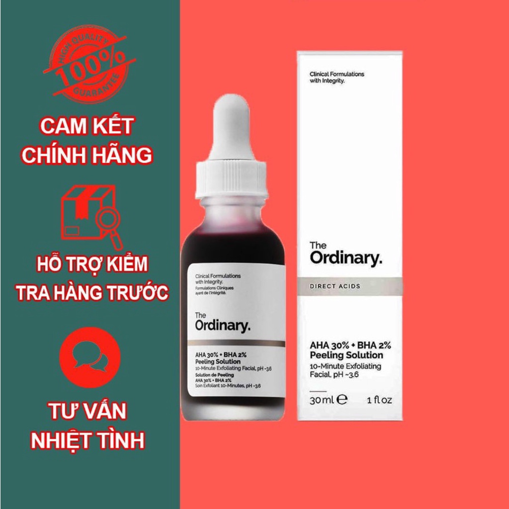 Tinh Chất Peel Da The Ordinary Peeling Solution AHA 30% + BHA 2%, Serum Tẩy Da Chết