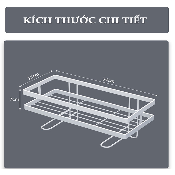 Kệ sắt dán để đồ gọn gàng, sạch đẹp, tiện lợi trên nắp Bồn Cầu,nhỏ gọn