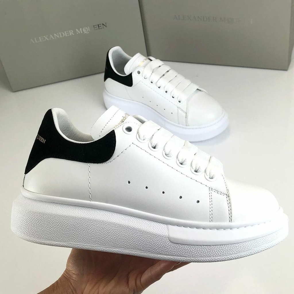 Giày Sneaker Mc Queen Trắng Giầy Mcq Nam Nữ Gót Nỉ Đen Da Cao Cấp Thoáng Khí Full Bill Box | BigBuy360 - bigbuy360.vn