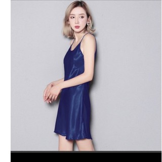 Váy Ngủ Lụa 2 Dây Lượn Sóng Mềm Mại