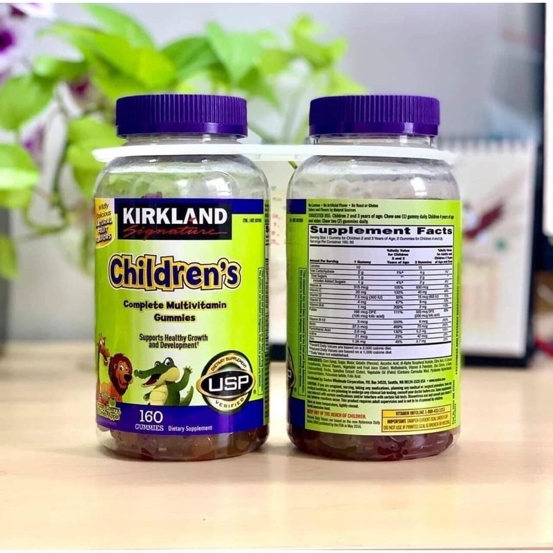Kẹo Dẻo Kirkland Children’s Daily Multivitamin Gummies Tăng Cường Hệ Miễn Dịch,Tăng Sức Đề Kháng Dành Cho Bé Biếng Ăn