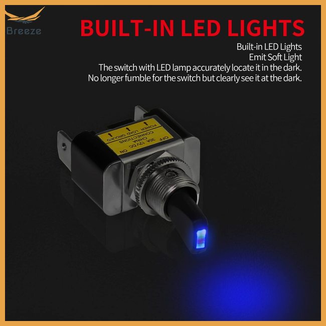 1 Cặp Công Tắc Đèn Led 12v / 30a Cho Xe Hơi