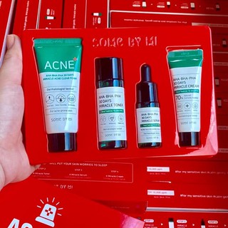Bộ Kit 4 Some By Mi AHA - BHA - PHA 30 Days Miracle AC SOS Kit