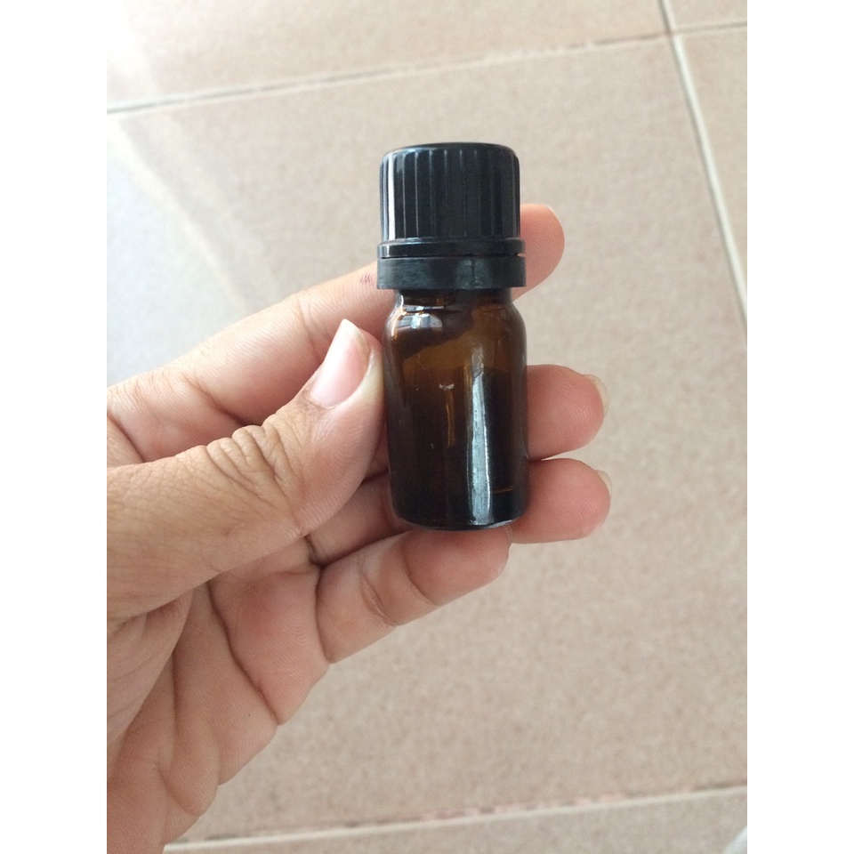 ⚡{HẠ GIÁ}⚡ VỎ CHAI ĐỰNG TINH DẦU 5ML MÀU NÂU NHỎ GIỌT - NẮP NHỰA ĐEN