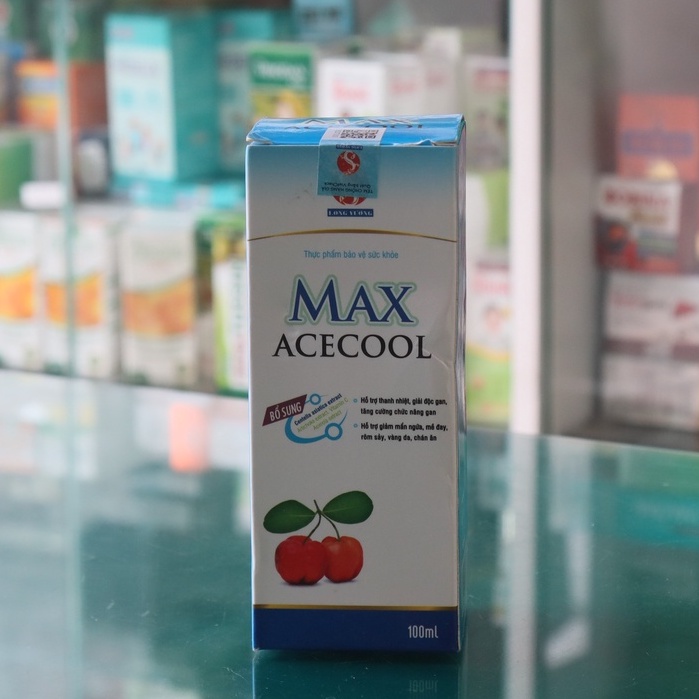 Max Acecool – Hỗ trợ giảm triệu chứng mề đay, mẩn ngứa, hỗ trợ thanh nhiệt, giải độc gan (hộp 1 lọ 100ml)