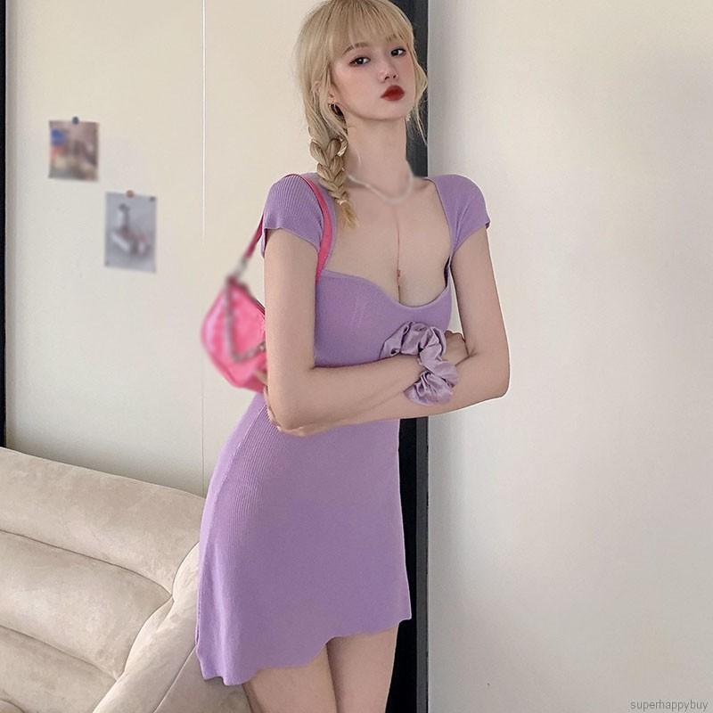 Đầm Ôm Dáng Tay Ngắn Thiết Kế Ôm Sát Gợi Cảm