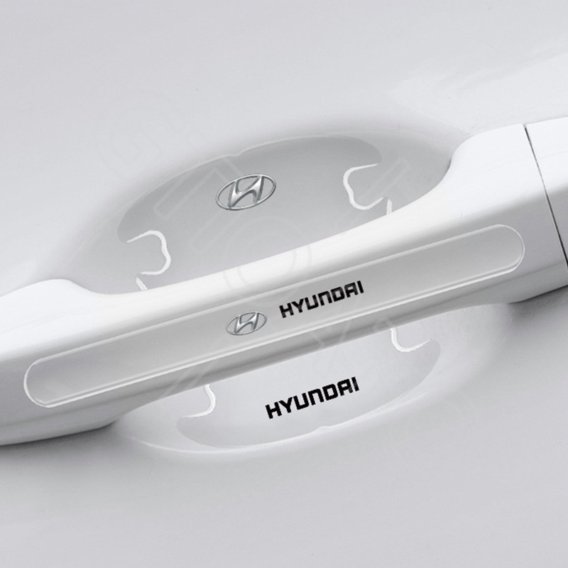 GTIOATO Bộ Bảo Vệ Tay Nắm Cửa ô Tô Trong Suốt Bộ Bảo Vệ Bát Cửa Gương Hậu Xe HơI MiếNg DáN ChốNg XưỚC Phụ KiệN Ô Tô Cho Hyundai Accent Kona I10 I30 I20 Elantra Sonata Tucson SantaFe Creta Veloster NEXO Venue
