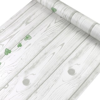 1M x 45cm Giấy dán tường có sẵn keo - sọc gỗ cỏ may mắn