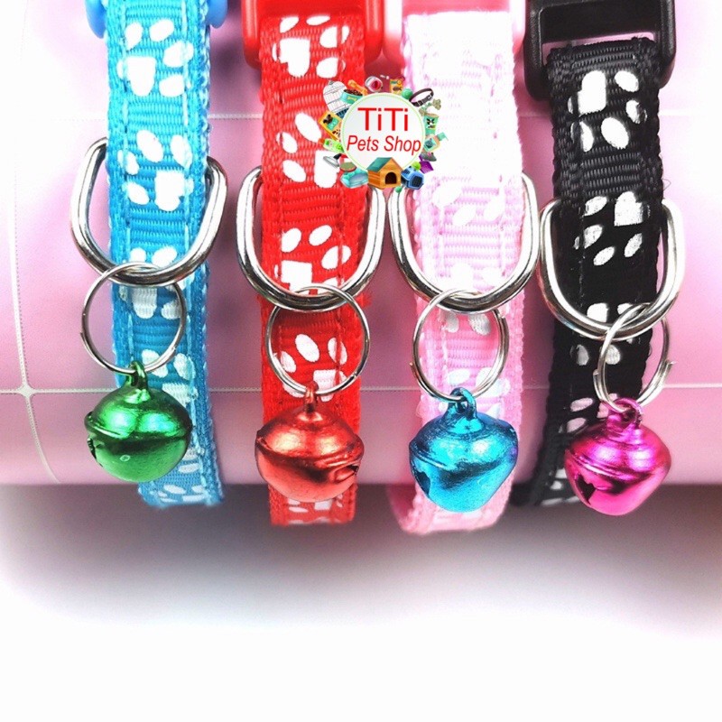 Vòng Cổ Vải Kèm Chuông Chó Mèo - Giao màu ngẫu nhiên