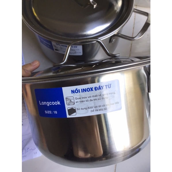 Nồi inox đáy từ LongCook đủ size, nồi inox