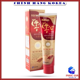 Kem Đánh Răng Hồng Sâm Nano Hàn Quốc, Tuýp 150gr - Trắng Răng, Thơm Miệng, Chống Sâu Răng