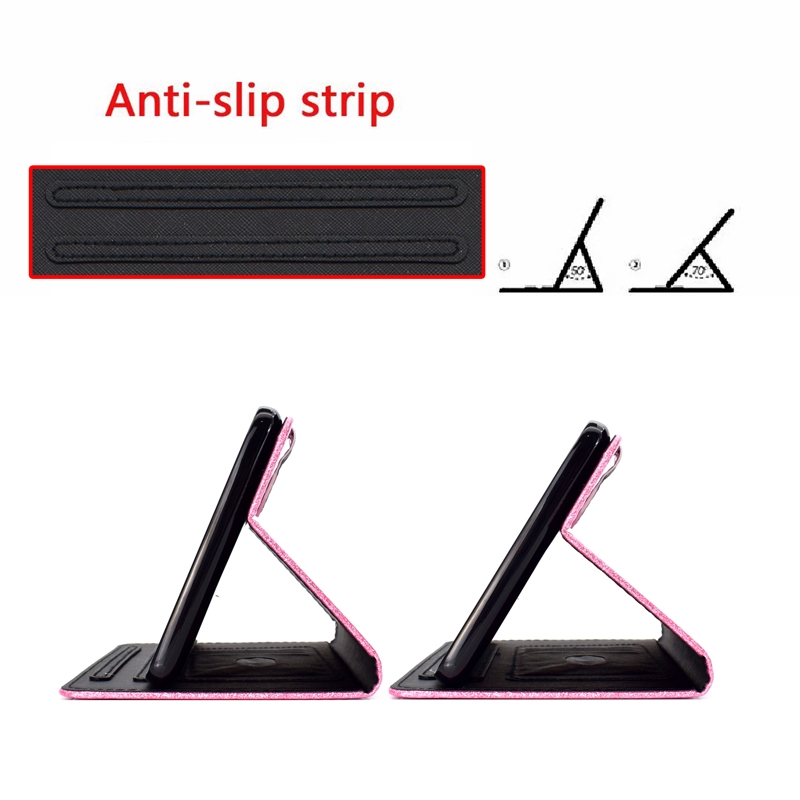 Vỏ bảo vệ Glitter book style case for Samsung Galaxy Tab S6 Lite cover Ốp lưng SM-P610 P615 P617 fashion shinning holder Bao da