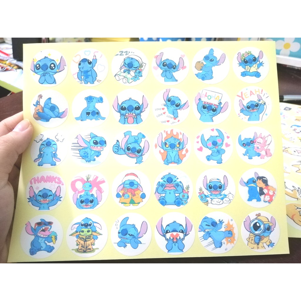 🔥30 hình dán sticker hình STITCH 🔥