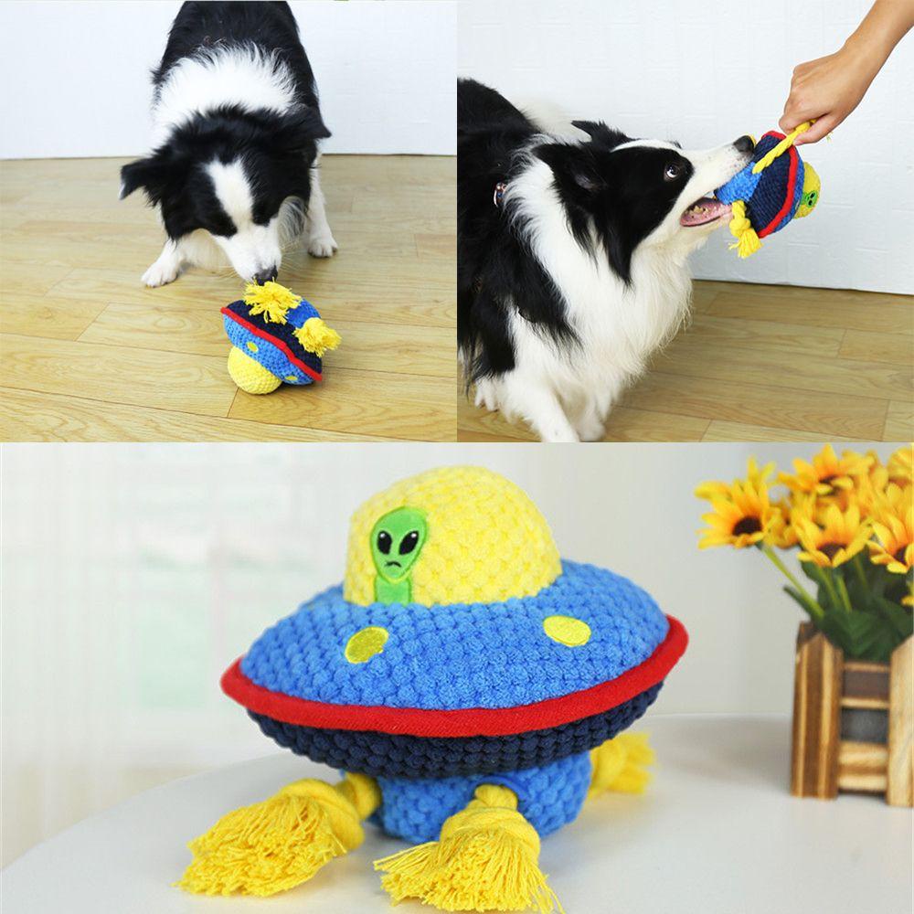 Wttle Đồ Chơi Nhồi Bông Làm Sạch Răng Cứng Cáp Có Âm Thanh Cho Cún Cưng