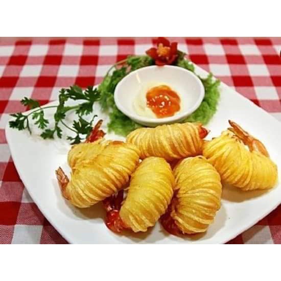 (CỰC RẺ) tôm cuộn khoai tây bào sợi