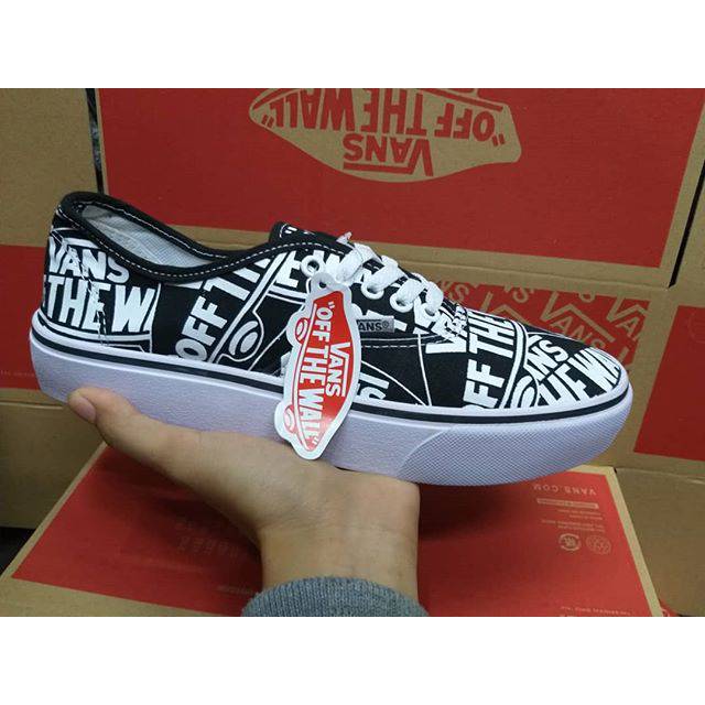 Giày Thể Thao Vans Phối Màu Trắng Đen Cá Tính