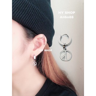 khuyên tai titan hình tròn không gỉ không dị ứng nam nữ - khuyên tai thép y tế siêu bền UNISEX BTS