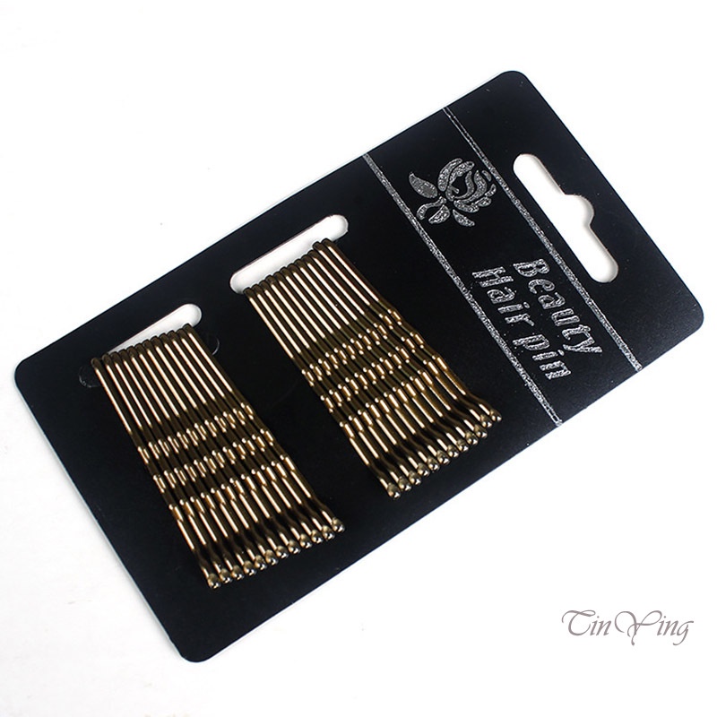 GETNOIVAS Set 24 Kẹp Tăm Lượn Sóng Bằng Kim Loại 24 Kẹp Tóc Trang Trí Tóc Cho Nữ