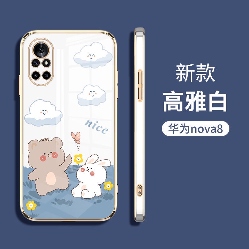 Ốp Điện Thoại Silicon Viền Mạ Sang Trọng Hình Gấu Thỏ Cho Xiaomi 8 Xiaomi 9 Xiaomi 10 Xiaomi 10S 10 LITE Xiaomi 11 11 LITE Xiaomi 12 mobile