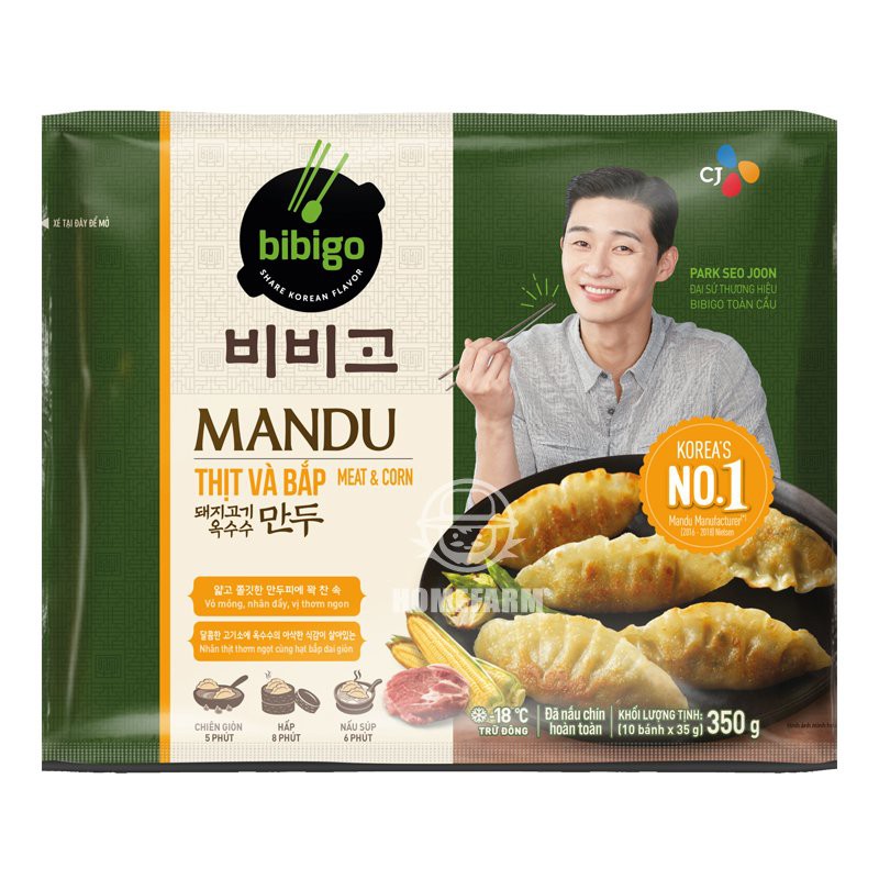 Bánh xếp mandu thịt và bắp Bibigo 350g