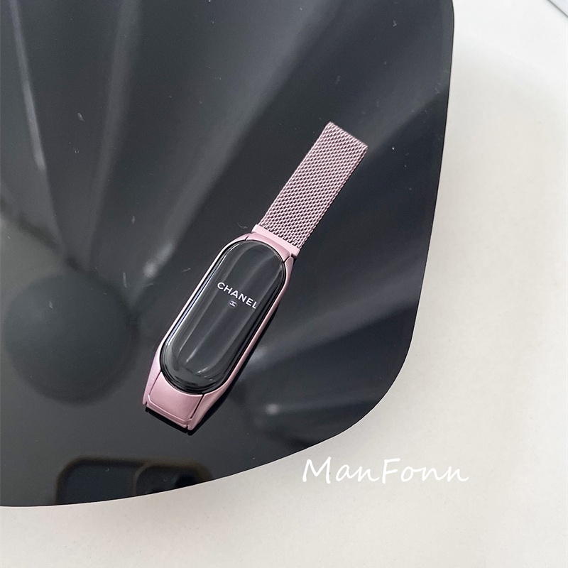 Dây Đeo Thay Thế Chất Liệu Thép Không Gỉ Dạng Mắt Xích Cho Xiaomi Band 3/4/5/6 Watch Mi 3 4