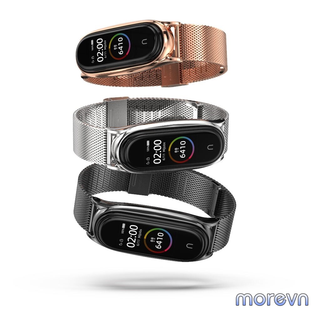 Dây đeo kim loại mắt lưới PLUS Mi band 4, mi band 3 Mijobs - dây đeo thay thế miband 4