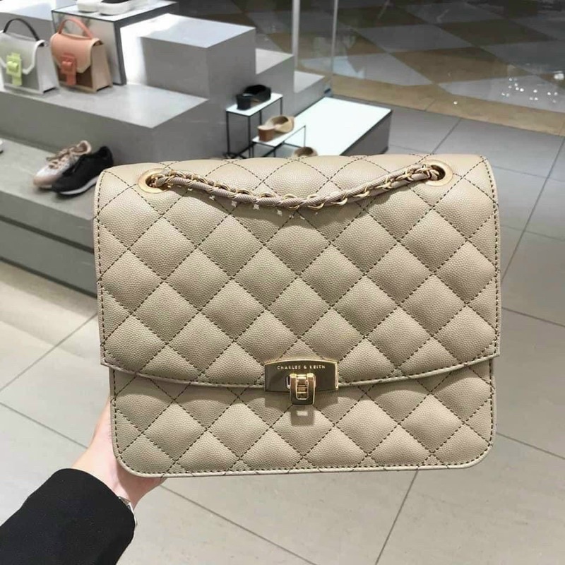 Túi khoá gập cnk bản lai au size 24 full túi vải tem hãng