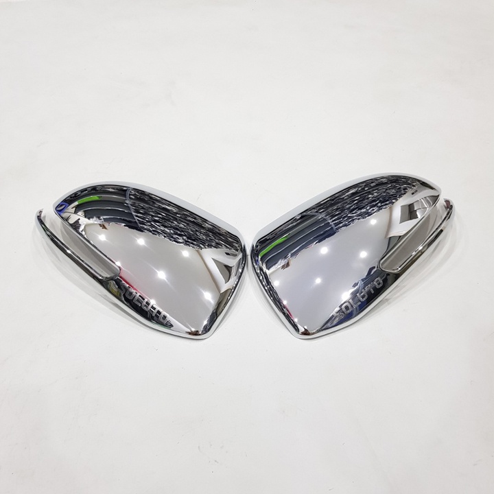 Bộ 2 Ốp Gáo Gương Xe Kia Soluto 2018 2019 2021 2022 Mạ Crom/ Carbon Cao Cấp trang trí ốp chống xước cho xe