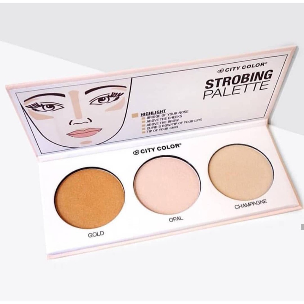 Phấn bắt sáng City Color Strobing Palette 30g