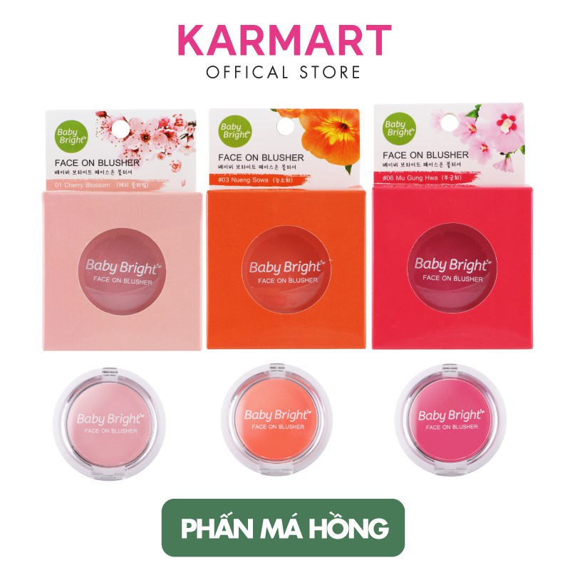 Phấn má hồng Baby Bright Face On Blusher 5g