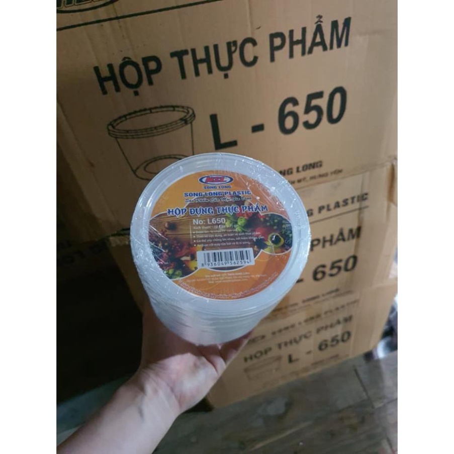 Lốc 10 hộp thực phẩm tròn L650 - Song Long - Duonghieu6789