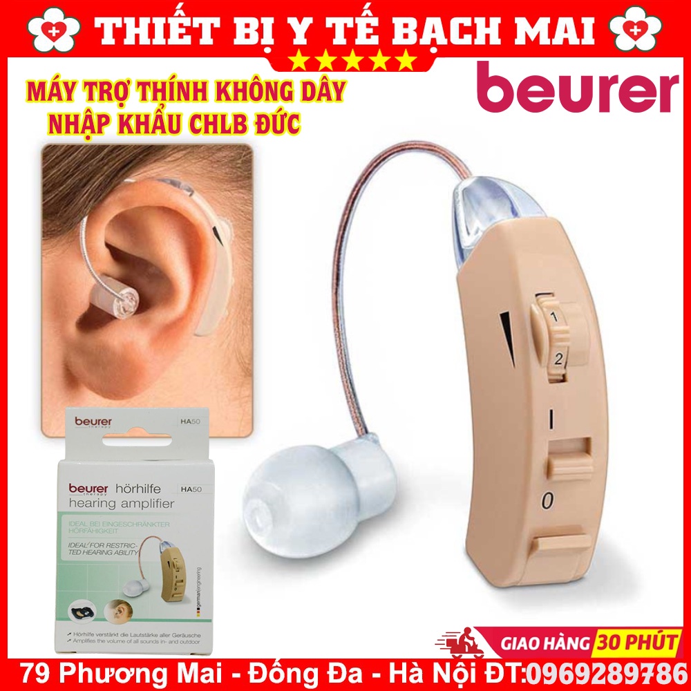 ✅ BEURER HA50 - Máy Trợ Thính Không Dây Beurer HA50 Đức - Nhỏ Gọn, Có Bộ Lọc Tạp Âm