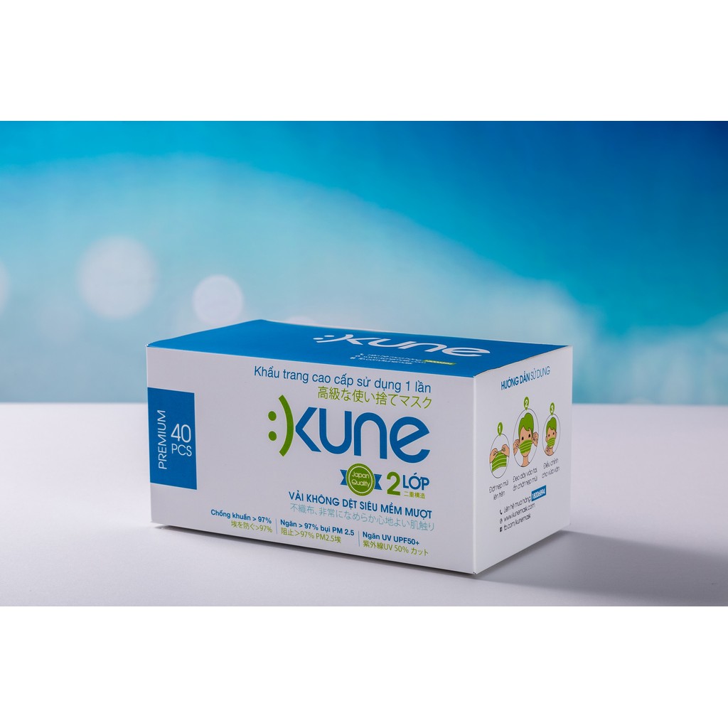 [Hết] HỘP KHẨU TRANG Y TẾ CAO CẤP SIÊU MỀM MƯỢT NHẬT BẢN KUNE FRESH 2 LỚP - HỘP 40 CHIẾC | BigBuy360 - bigbuy360.vn