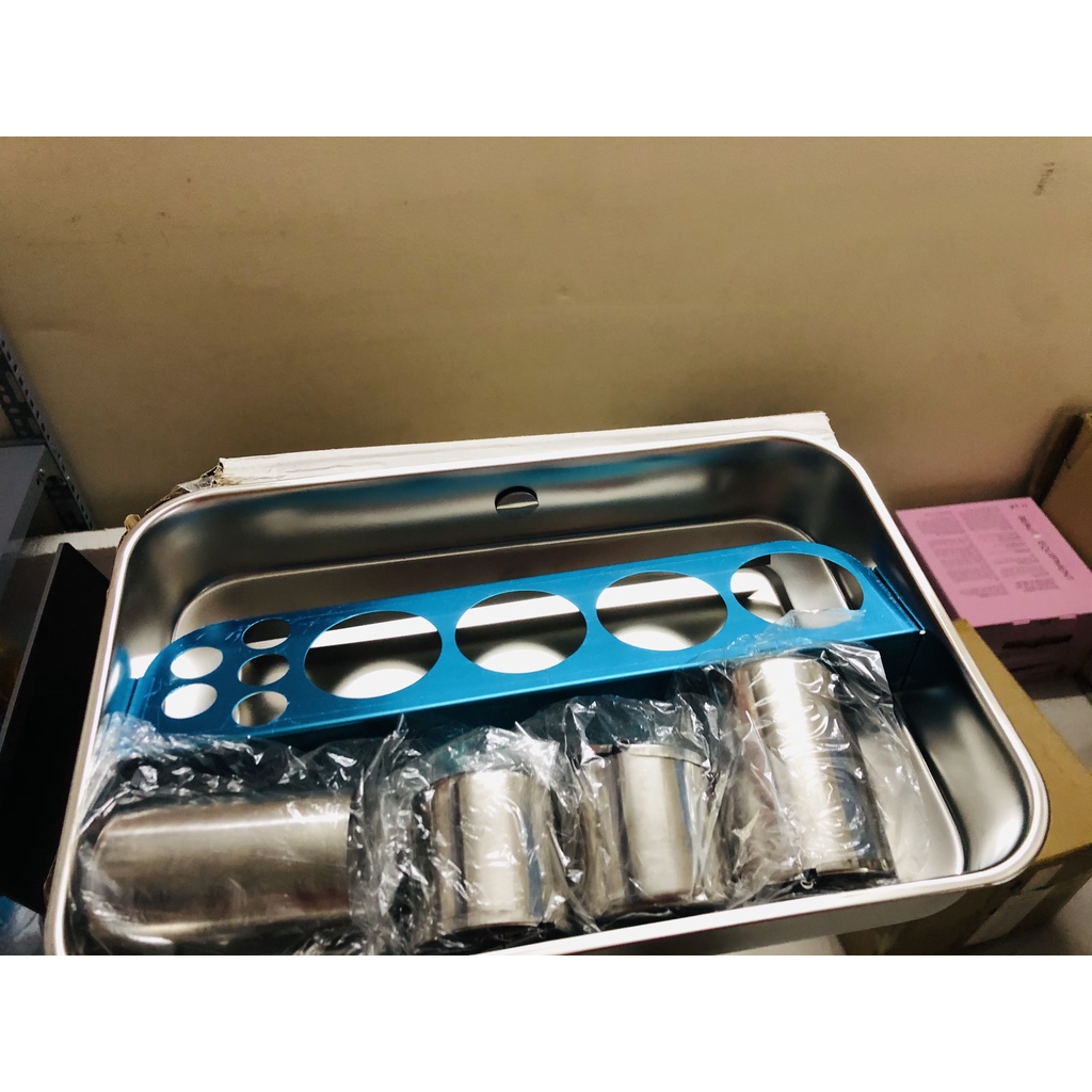 Khay inox đựng dụng cụ y tế, khay 4 ống