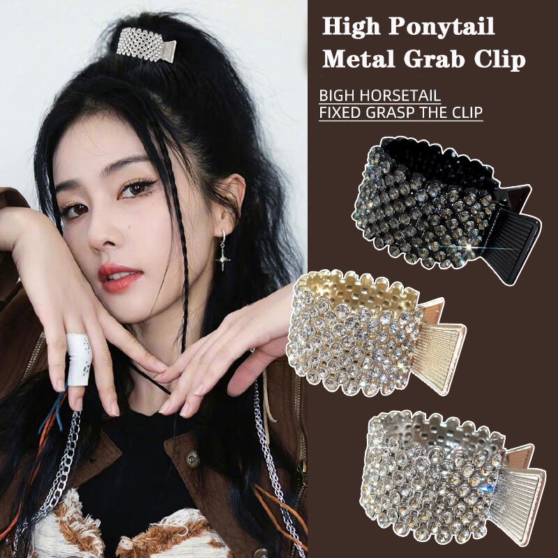 Kẹp Tóc Kim Loại Đính Đá Thời Trang Cho Nữ