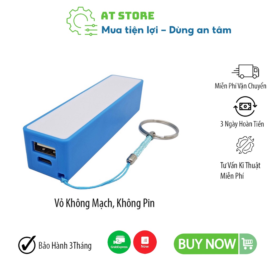 Vỏ Sạc Dự Phòng 1 Pin 18650 Không Mạch
