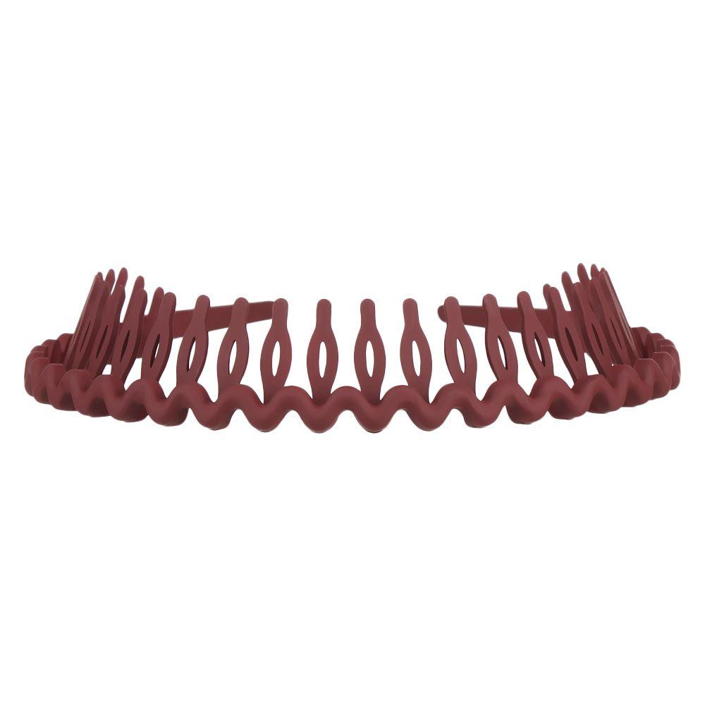 Lược Cài Tóc Màu Sắc Trơn Bằng Nhựa Resin Chống Trượt Có Răng Lược Gợn Sóng Dành Cho Bạn Nữ