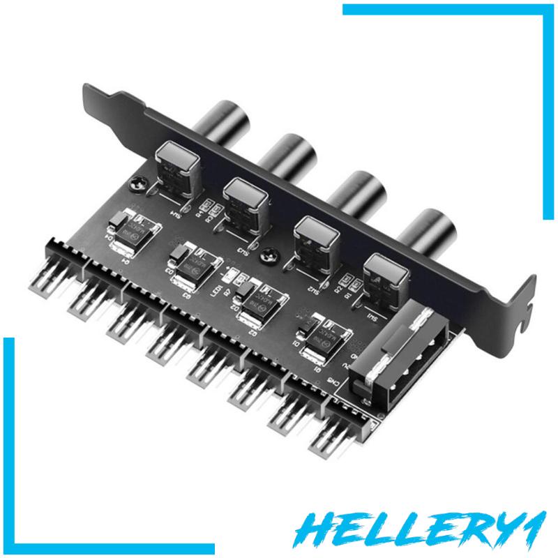Bộ Chuyển Đổi Quạt Tản Nhiệt 8 Kênh Cho PC / Khung Gầm Máy Tính [Hellery1]