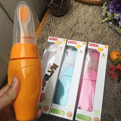 Bình Ăn Dặm Cho Bé Fisher Price USA 150ml Nhựa Mềm Hàng Thái Lan Minakids FP201240