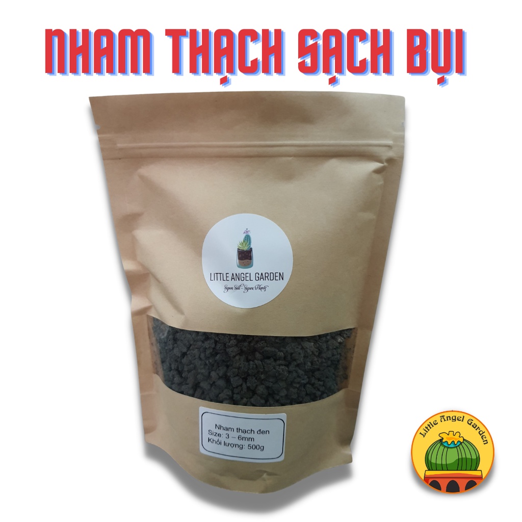 Đá nham thạch đen hoặc đỏ size 3-6mm | Lava đen đỏ | Đá Scoria| đá rải mặt xương rồng sen đá, lithops