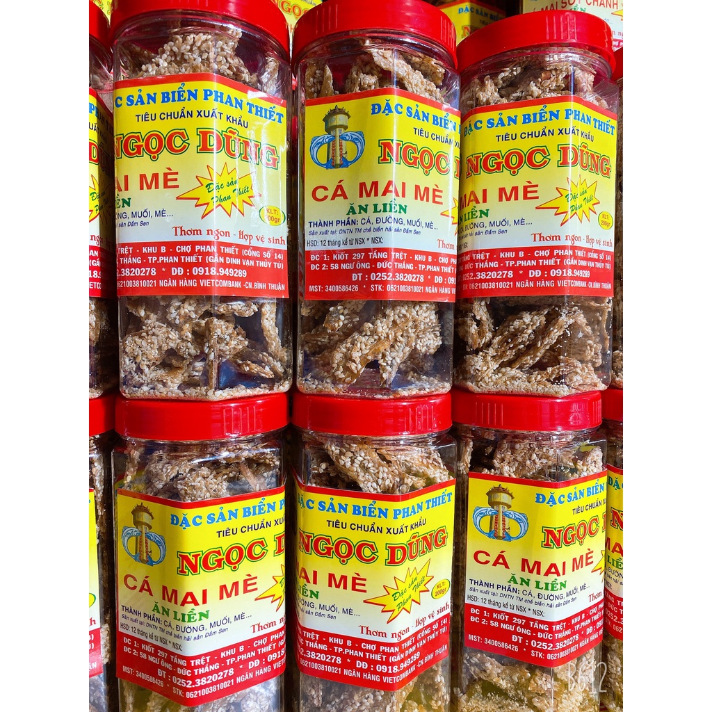 Cá Mai Tẩm Mè ( ăn liền ) là món ăn ngon của Shop Đặc Sản Biển Phan Thiết NGỌC DŨNG; Hộp 200 gram. HSD 12 tháng