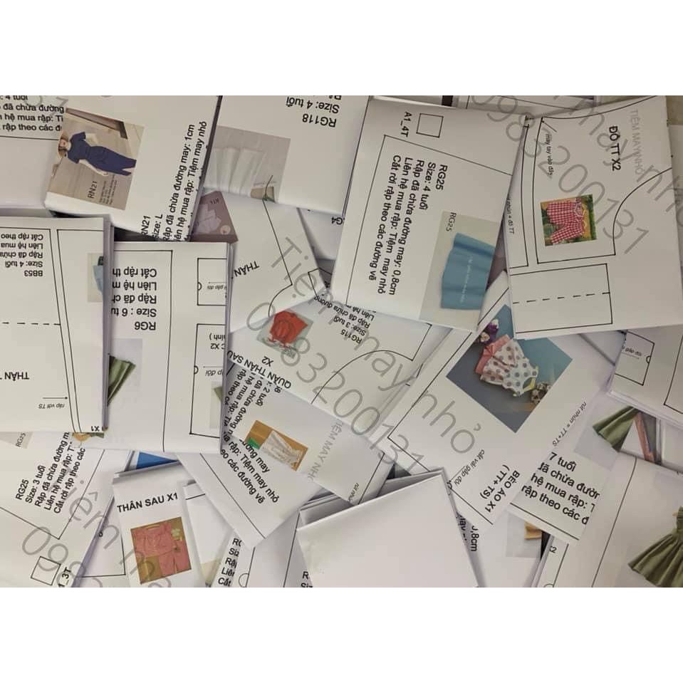 Rập giấy may bộ đồ bé trai_RT19